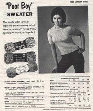 Vintage Poor Boy Sweater Ad Vintage Poor Boy Sweater Ad